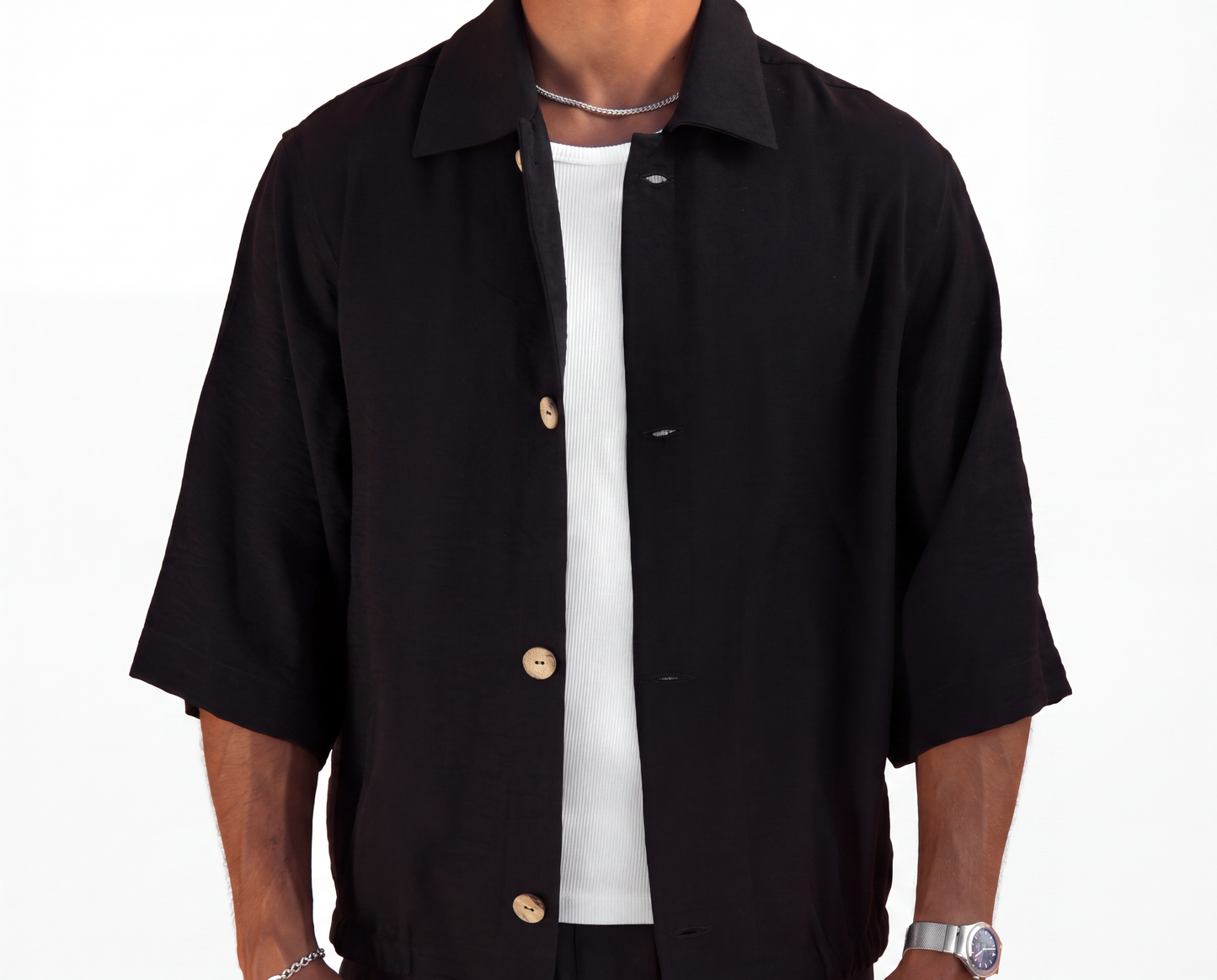 Loom Black Overshirt
