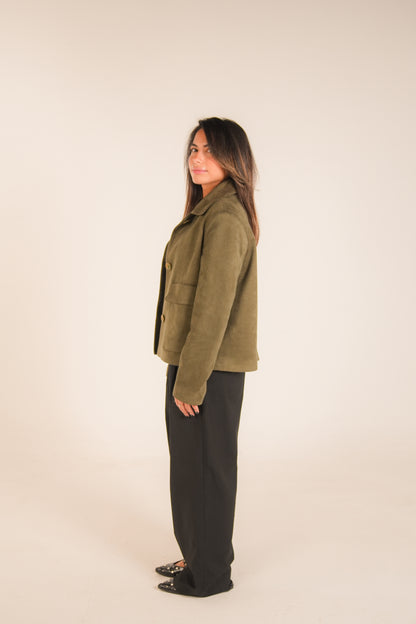 The Olive Suede Frame