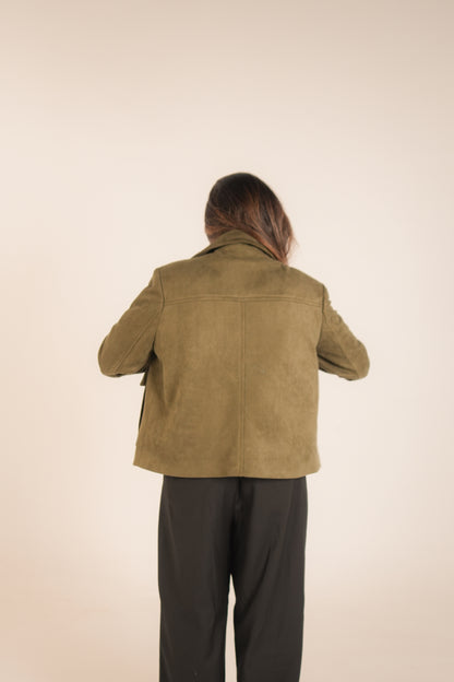 The Olive Suede Frame