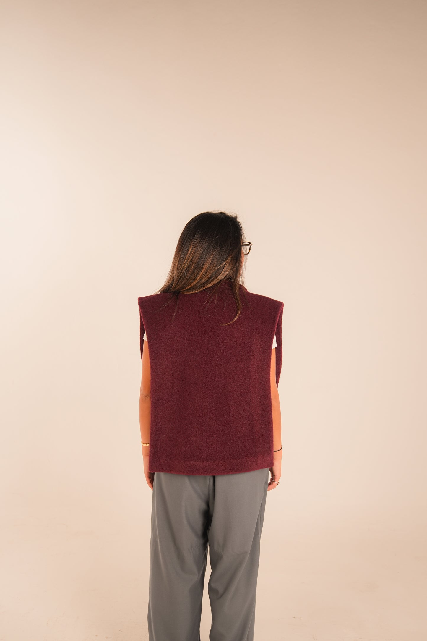 Burgundy Scarf Jacket