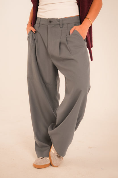 The Grey Air Pleat Trousers