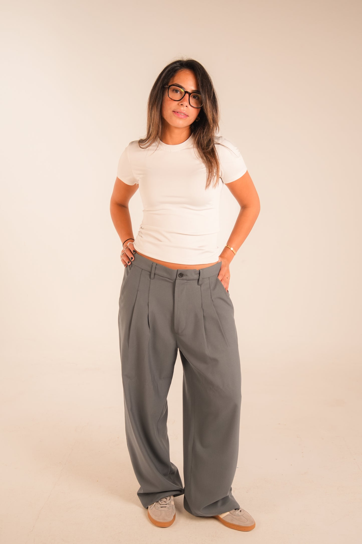 The Grey Air Pleat Trousers