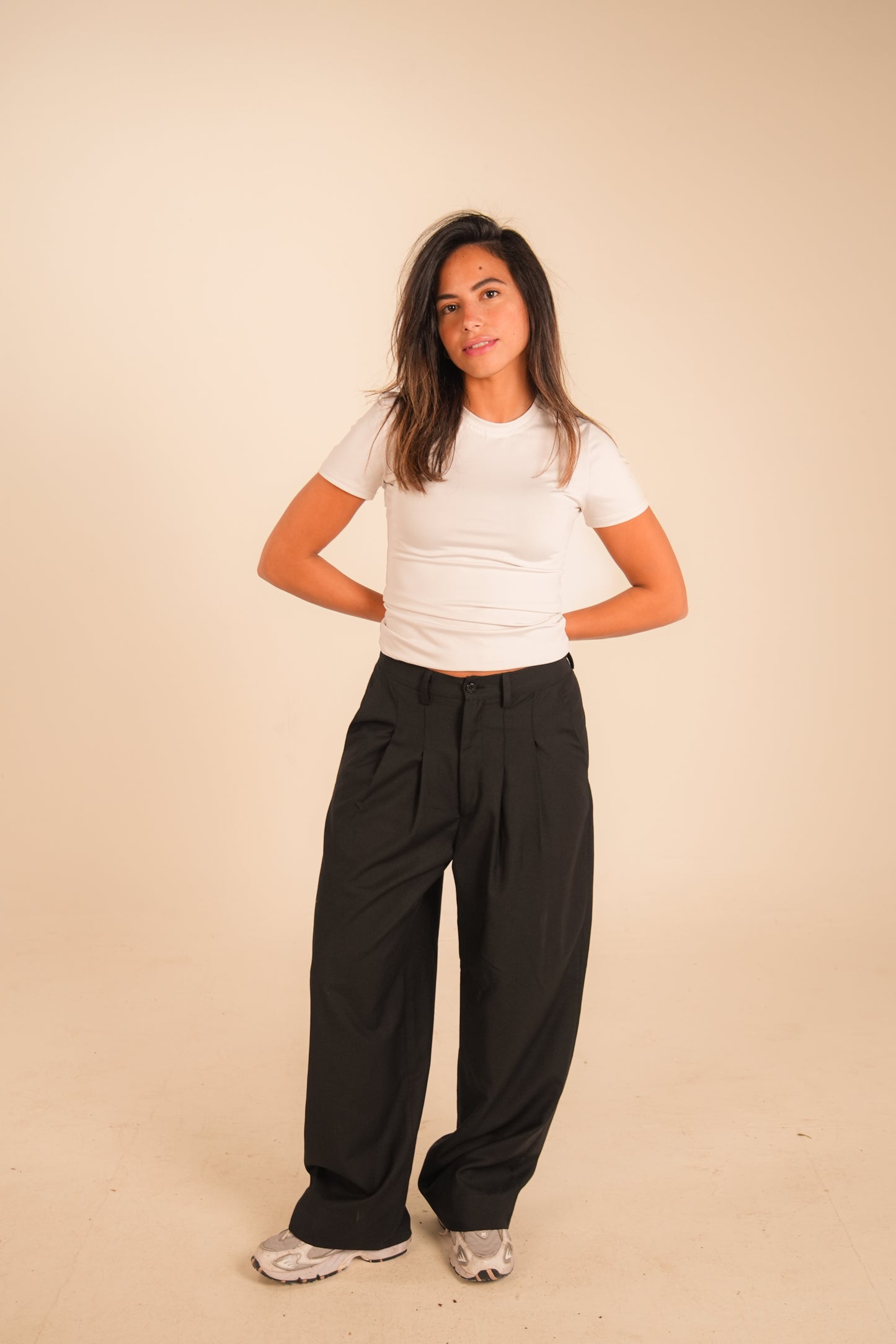 The Black Air Pleat Trousers