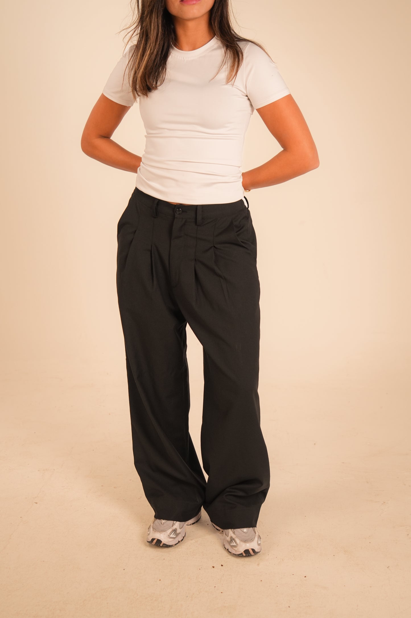 The Black Air Pleat Trousers