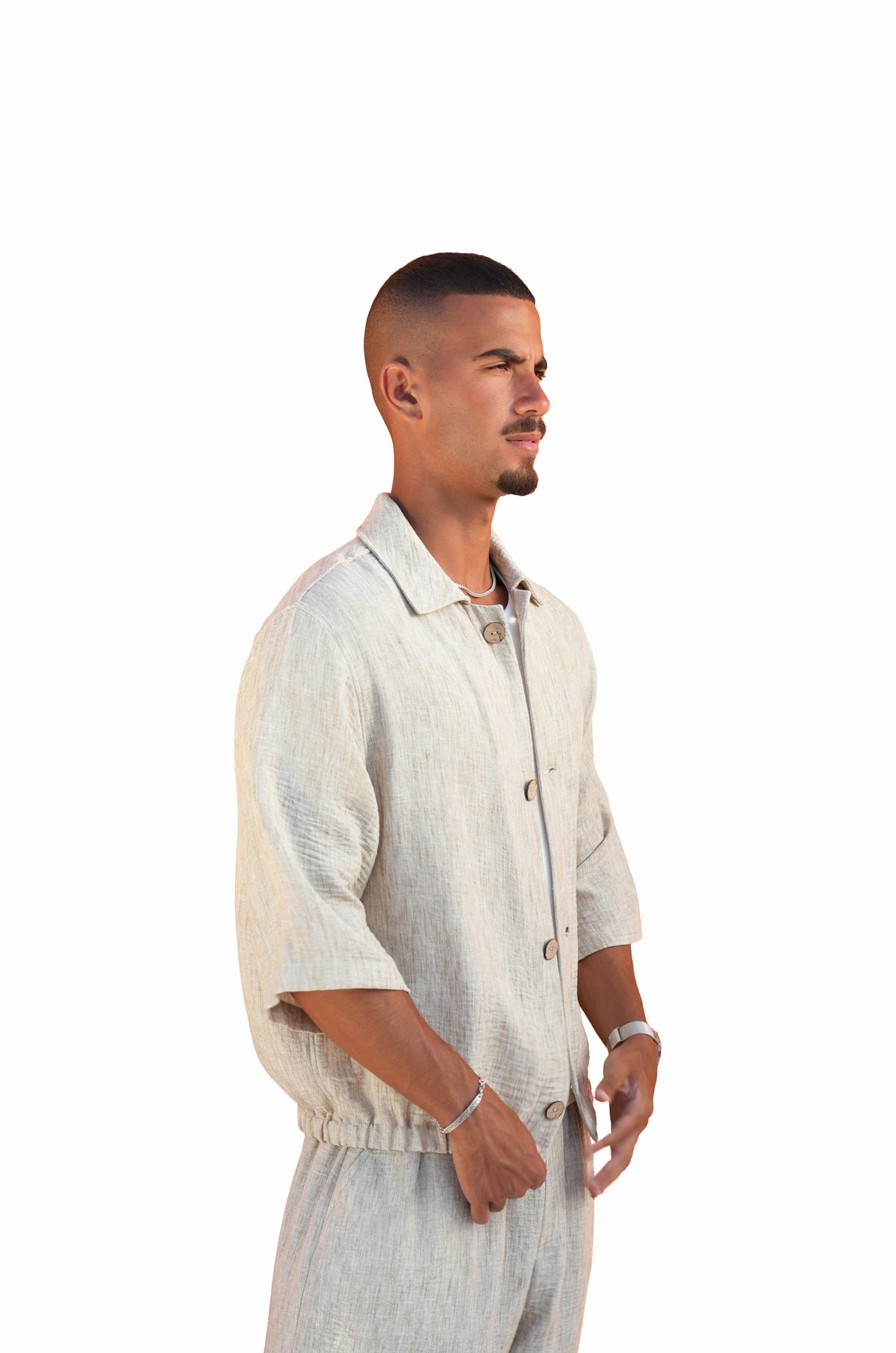 Loom Beige Overshirt