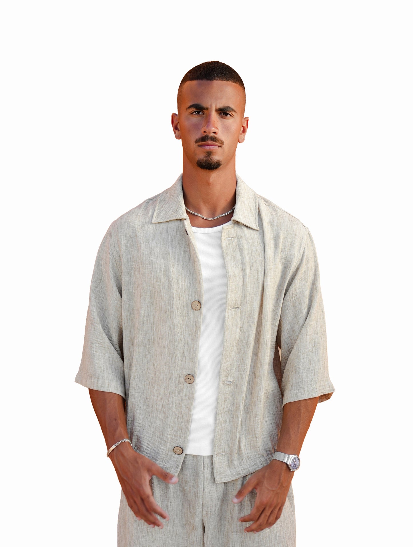 Loom Beige Overshirt