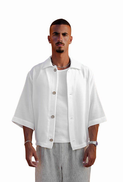 Loom White Overshirt