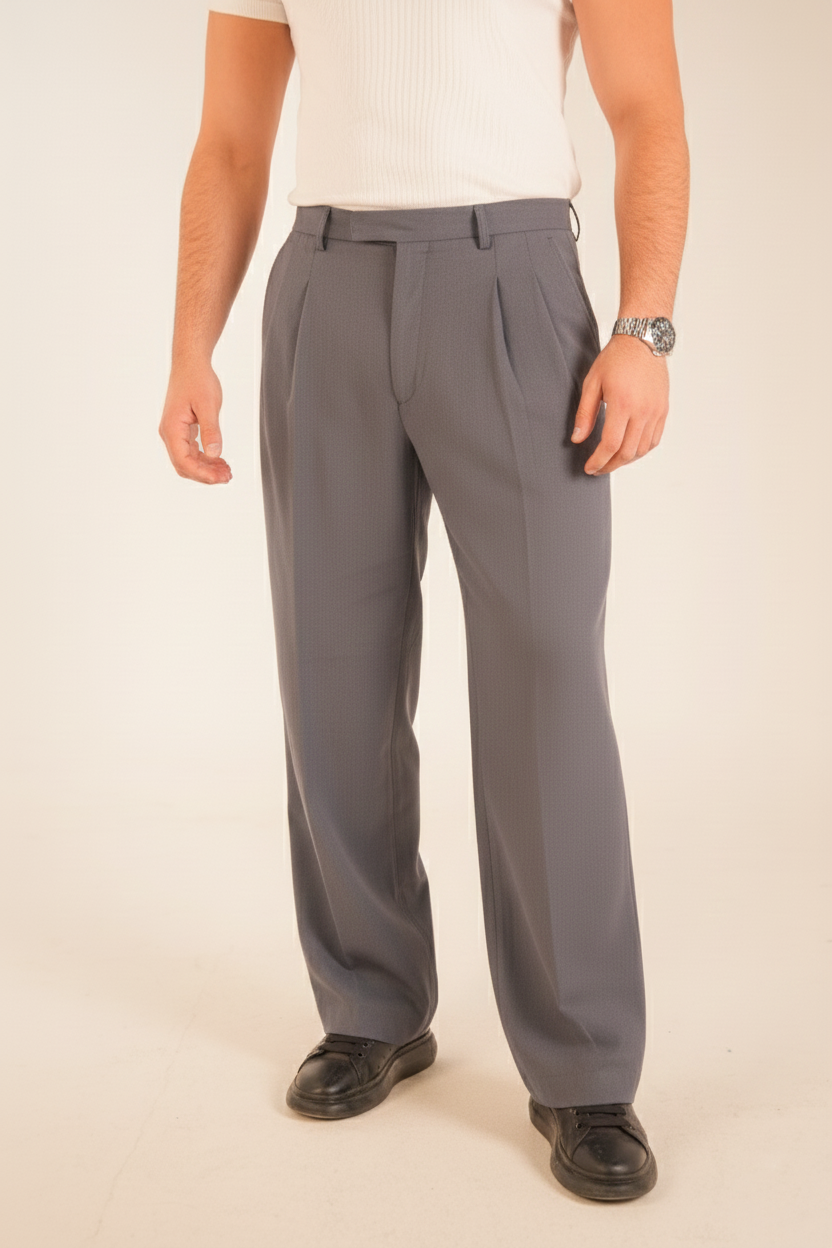 The Grey Air Pleat Trousers